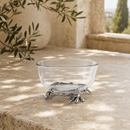 Vagabond House Olive Grove Glass & Pewter Dip Bowl