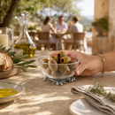 Vagabond House Olive Grove Glass & Pewter Dip Bowl