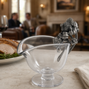 Vagabond House Harvest Turkey Hand-Blown Glass Gravy Boat