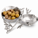 Vagabond House Olive Grove Double Stainless Steel Serving Bowl