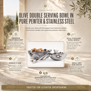 Vagabond House Olive Grove Double Stainless Steel Serving Bowl