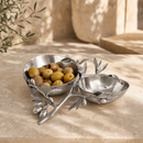 Vagabond House Olive Grove Double Stainless Steel Serving Bowl