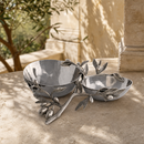 Vagabond House Olive Grove Double Stainless Steel Serving Bowl