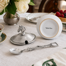Vagabond House Equestrian Porcelain Sugar Bowl with Lid & Spoon
