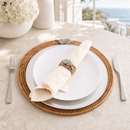 Orchid Hand Woven Rattan Round Placemats, Set of 4