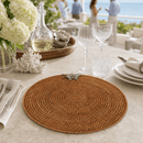 Orchid Hand Woven Rattan Round Placemats, Set of 4