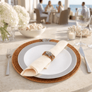 Orchid Hand Woven Rattan Round Placemats, Set of 4