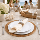 Orchid Hand Woven Rattan Round Placemats, Set of 4