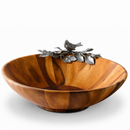 Vagabond House Song Bird Acacia Wood Salad Serving Bowl