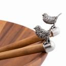 Vagabond House Song Bird Acacia Wood Salad Bowl & Serving Set