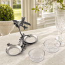 Vagabond House Song Bird Double Glass Serving & Condiment Bowl