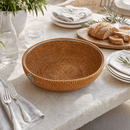 Vagabond House Hand Woven Rattan Salad Serving Bowl with Glass Insert