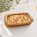Hand Woven Rattan Rectangular 3 Qt Casserole Holder
