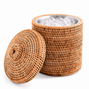 Hand Woven Rattan Ice Bucket with Lid