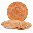 Hand Woven Rattan Round Placemat - Set of 4