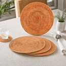 Hand Woven Rattan Round Placemat - Set of 4
