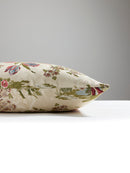 Scalamandré Avignon Brocade Decorative Throw Pillow, Spring on Ivory - BlueJay Avenue