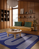 Simba Cobalt Wool Hand Woven Rug - BlueJay Avenue