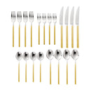 Godinger Esagono Matte Gold 18/10 Stainless Steel Flatware Set, 20 Piece Service for 4