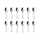 Godinger Crete Sandblast Mirrored 18/0 Stainless Steel Teaspoon Set, 12 Piece