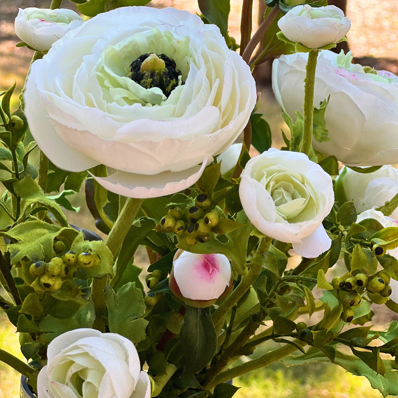 Real Touch Ranunculus Artificial Flower - 15" - BlueJay Avenue