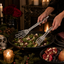 Vagabond House Skeleton Pewter Salad Servers – Set of 2