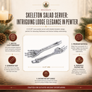 Vagabond House Skeleton Pewter Salad Servers – Set of 2
