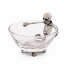 Vagabond House Halloween Skeleton Glass Dip Serving Bowl