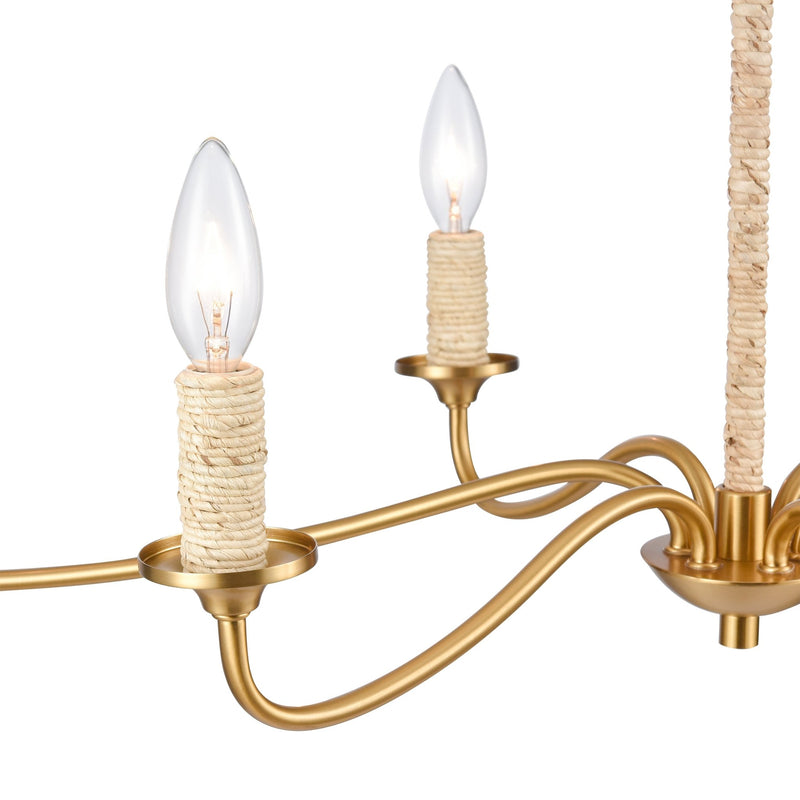 Abaca 32" 6 - Light Chandelier - BlueJay Avenue