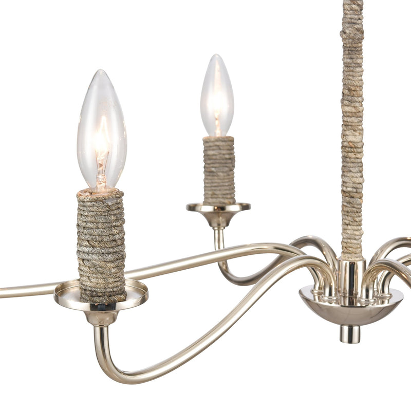 Abaca 32" 6 - Light Chandelier - BlueJay Avenue