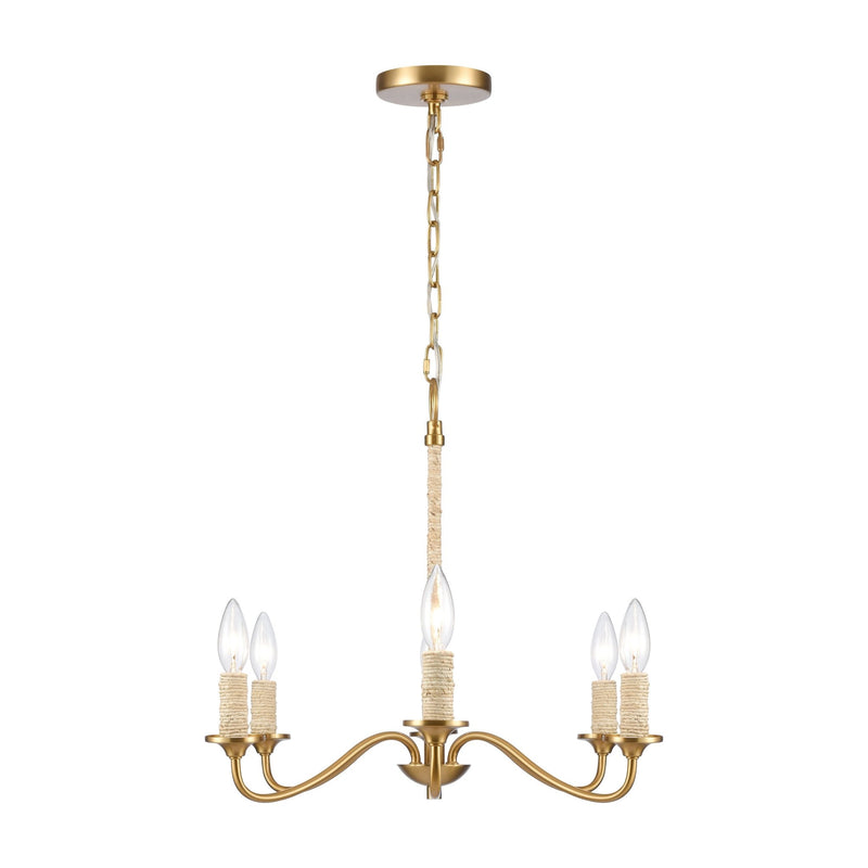 Abaca 32" 6 - Light Chandelier - BlueJay Avenue