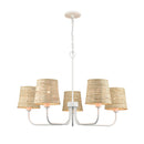 Abaca 34'' White Chandelier Light - BlueJay Avenue