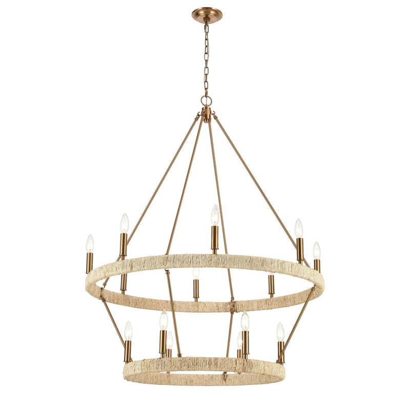 Abaca 36" 14 - Light Chandelier - BlueJay Avenue