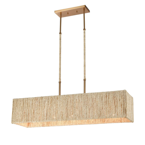 Abaca 5 - Light Linear Chandelier Island Lighting - BlueJay Avenue