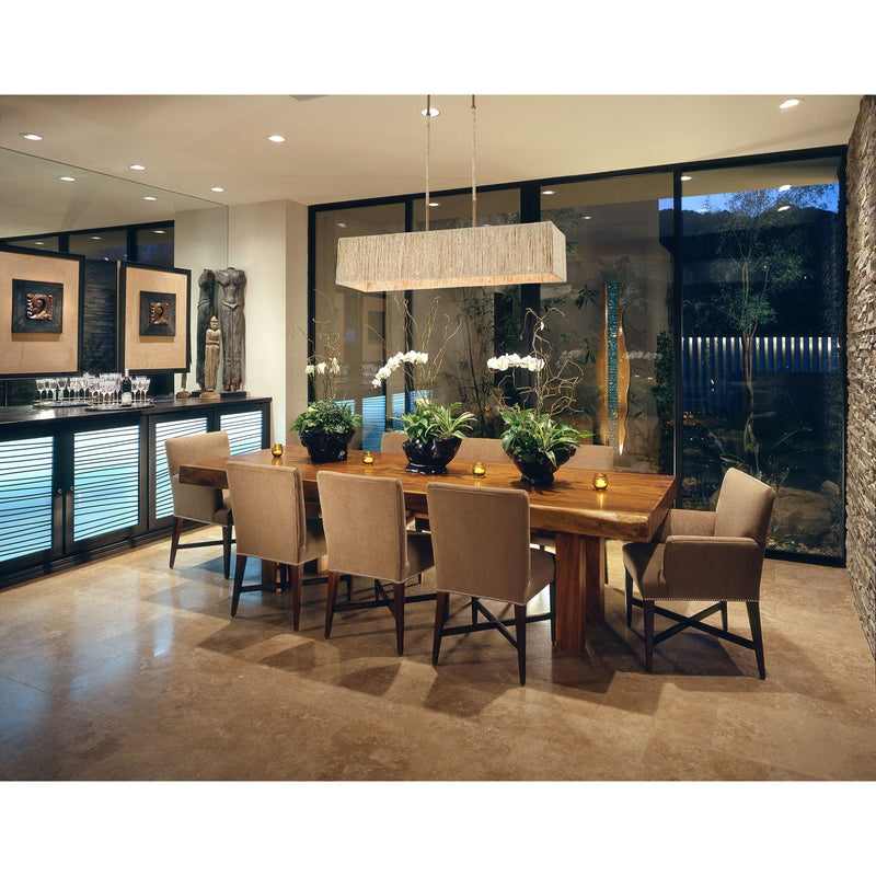 Abaca 5 - Light Linear Chandelier Island Lighting - BlueJay Avenue