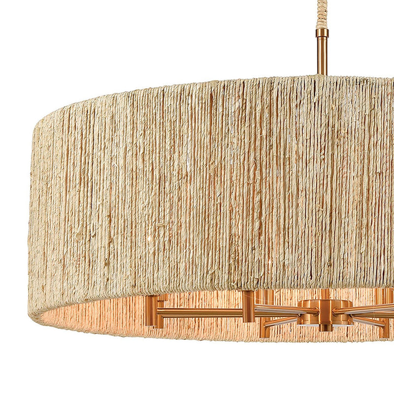 Abaca 8 - Light Drum Chandelier - BlueJay Avenue
