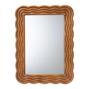 Acantha Walnut Brown Scallop Wall Mirror - BlueJay Avenue