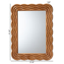Acantha Walnut Brown Scallop Wall Mirror - BlueJay Avenue