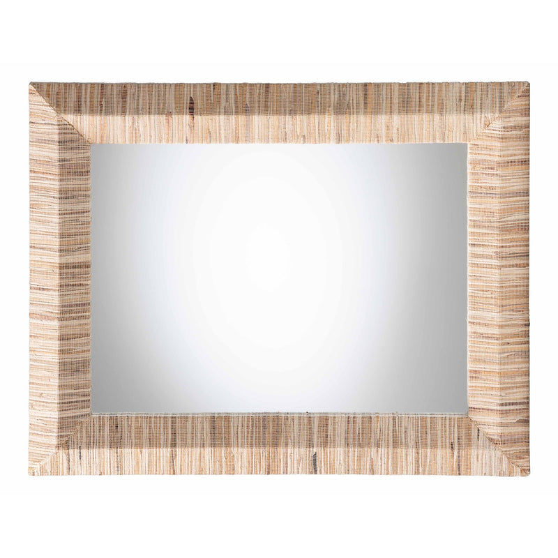 Adino Bohemian Grasscloth Woven Natural Wall Mirror - BlueJay Avenue