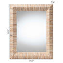 Adino Bohemian Grasscloth Woven Natural Wall Mirror - BlueJay Avenue