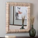 Adino Bohemian Grasscloth Woven Natural Wall Mirror - BlueJay Avenue
