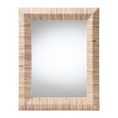 Adino Bohemian Grasscloth Woven Natural Wall Mirror - BlueJay Avenue