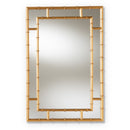 Adra Gold Finished Bamboo Wall Mirror - BlueJay Avenue