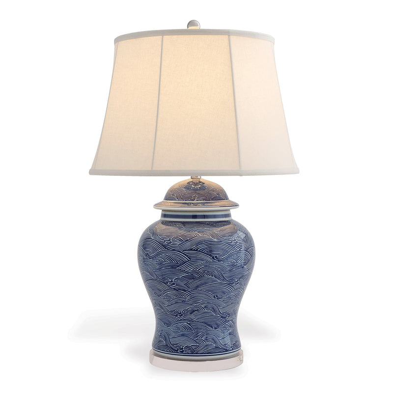 Aegean Blue Ginger Jar Lamp - BlueJay Avenue