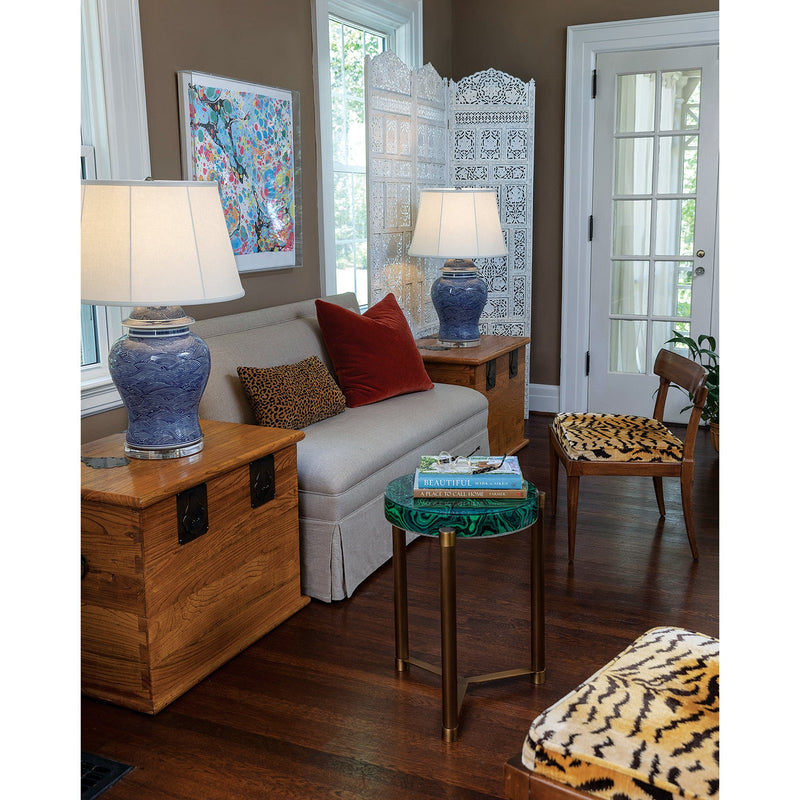 Aegean Blue Ginger Jar Lamp - BlueJay Avenue