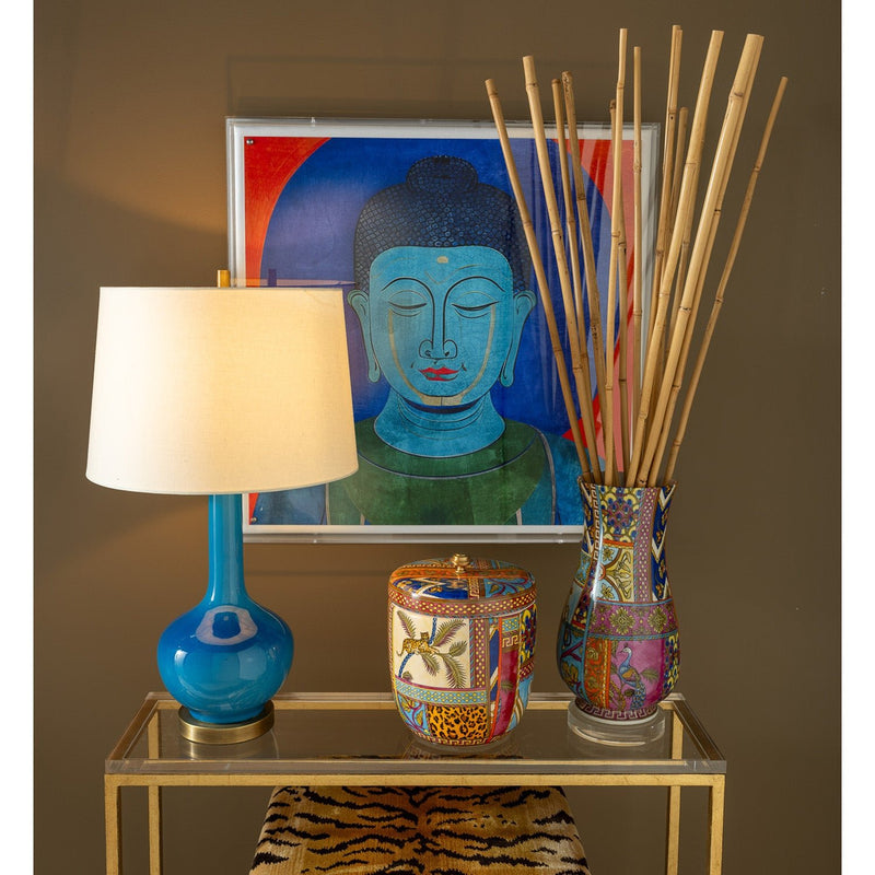 Alex 30" Turquoise Glaze Porcelain Table Lamp - BlueJay Avenue