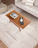 Alma Machine Woven Medium Pile Beige Modern Area Rug - BlueJay Avenue