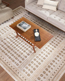 Alma Traditional Medium Pile Machine Woven Neutral Rug in Taupe & Brown - BlueJay Avenue