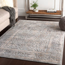 Alpine Traditional Medium Pile Machine Woven Light Grey Neutral Area Rug - BlueJay Avenue