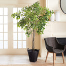 Alvero Black Woven Rattan Storage Baskets with Handles, Set of 2 - BlueJay Avenue